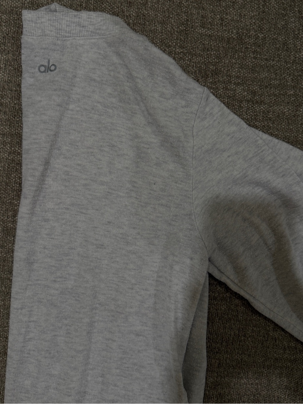 ALO Yoga Light Gray Sweatshirt Hoodie - Heather Gray